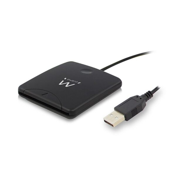 Ewent EW1052 lector de tarjeta inteligente USB USB 2.0 Negro