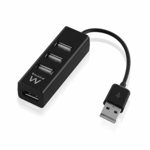 Ewent EW1123 hub de interfaz USB 2.0 480 Mbit/s Negro Ewent EW1123 hub de interfaz USB 2.0 480 Mbit/s Negro