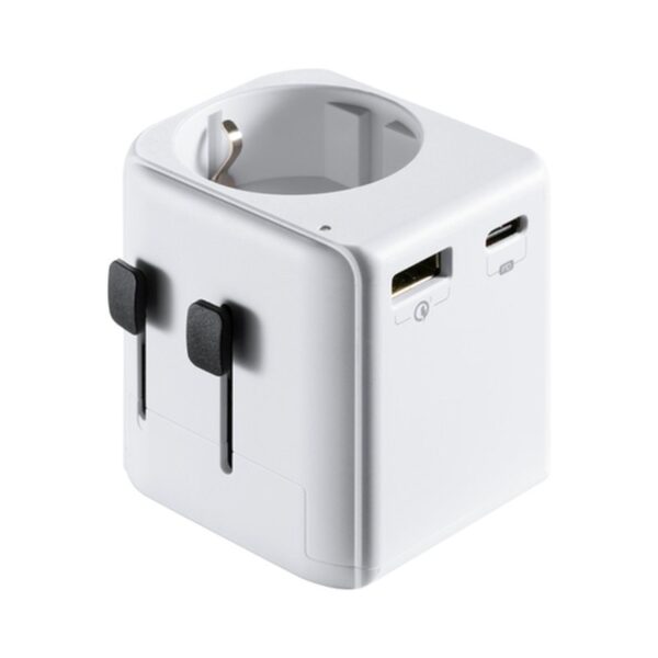 Ewent EW1472 adaptador de enchufe eléctrico Universal Blanco