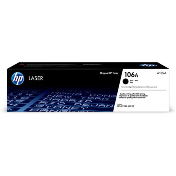 HP Cartucho de tóner Original Laser 106A negro