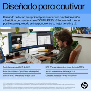 HP E45c G5 pantalla para PC 113 cm (44.5") 5120 x 1440 Pixeles DQHD Negro