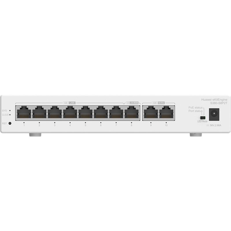 Huawei S380-S8P2T Gigabit Ethernet (10/100/1000) Energía sobre Ethernet (PoE) Gris