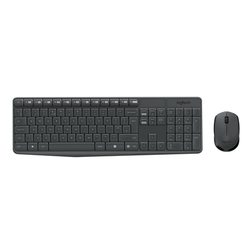 Logitech MK235 teclado Ratón incluido USB QWERTY Italiano Gris