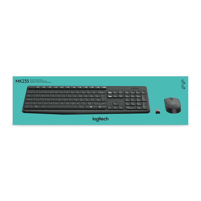 Logitech MK235 teclado Ratón incluido USB QWERTY Italiano Gris - Imagen 7