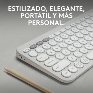 Alternative view of Logitech Pebble Keys 2 K380s teclado RF Wireless + Bluetooth QWERTY Español Blanco