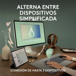 Logitech Pebble Keys 2 K380s teclado RF Wireless + Bluetooth QWERTY Español Blanco Logitech Pebble Keys 2 K380s teclado RF Wireless + Bluetooth QWERTY Español Blanco