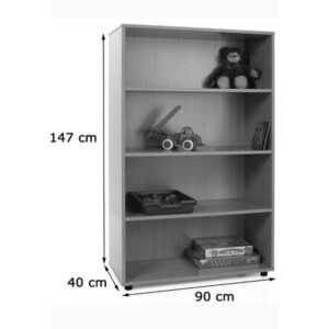 Alternative view of MUEBLE MEDIO ESTANTERÍA HAYA MOBEDUC 600301HP18