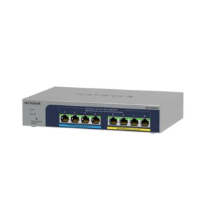 Alternative view of NETGEAR 8-port Ultra60 PoE++ Multi-Gigabit (2.5G) Ethernet Plus Switch No administrado L2/L3 2.5G Ethernet (100/1000/2500) Energía sobre Ethernet (PoE) Gris