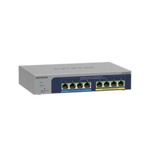 NETGEAR 8-port Ultra60 PoE++ Multi-Gigabit (2.5G) Ethernet Plus Switch No administrado L2/L3 2.5G Ethernet (100/1000/2500) Energía sobre Ethernet (PoE) Gris NETGEAR 8-port Ultra60 PoE++ Multi-Gigabit (2.5G) Ethernet Plus Switch No administrado L2/L3 2.5G Ethernet (100/1000/2500) Energía sobre Ethernet (PoE) Gris