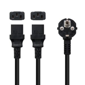 Nanocable Cable de Alimentación CEE7/M a 2xC13/H, Negro, 1.8 m Nanocable Cable de Alimentación CEE7/M a 2xC13/H, Negro, 1.8 m