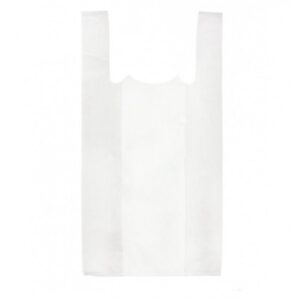 PAQUETE 50 BOLSAS CAMISETA 42X28X53CM PLÁSTICO RECICLADO 200 MICRAS