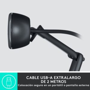 Reacondicionado | Logitech C505 HD cámara web 1280 x 720 Pixeles USB Negro