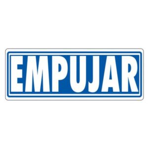 SEÑAL "EMPUJAR" 175X65 PVC GRIS ARCHIVO 2000 6177-04 GS