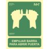 SEÑAL "EMPUJAR BARRA PARA ABRIR PUERTA" 224X300 PVC VERDE ARCHIVO 2000 6170-01H VE SEÑAL "EMPUJAR BARRA PARA ABRIR PUERTA" 224X300 PVC VERDE ARCHIVO 2000 6170-01H VE