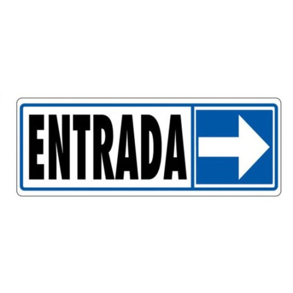 SEÑAL "ENTRADA (DERECHA)" 175X65 PVC GRIS ARCHIVO 2000 6177-09 GS