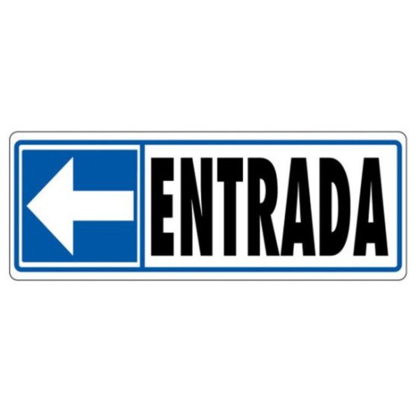 SEÑAL "ENTRADA (IZQUIERDA)" 175X65 PVC GRIS ARCHIVO 2000 6177-08 GS