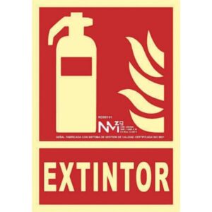 SEÑAL "EXTINTOR" 210X300 PVC ROJO ARCHIVO 2000 6171-01H RJ