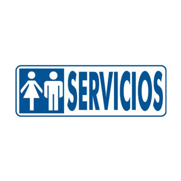 SEÑAL "SERVICIOS" 175X65 PVC GRIS ARCHIVO 2000 6177-00 GS