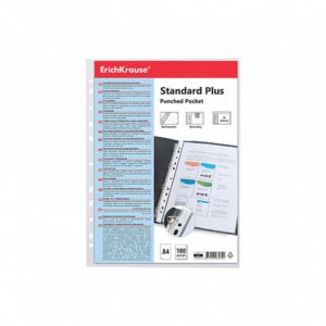 Alternative view of SET DE 100 FUNDAS MULTITALADRAS FIZZY CLEAR, 40 MCM, A4, TRANSPARENTE ERICH KRAUSE 46701