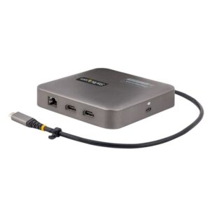 StarTech.com Adaptador Multipuertos USB-C - Vídeo Doble HDMI - 4K 60Hz - Hub USB 3.1 de 2 Puertos de 10Gbps - PD de 100W de Paso por USB - Cable de 30cm - Docking Station