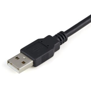 StarTech.com Cable 1,8m USB a Puerto Serie Serial RS232 DB9 con Retención del Puerto de Asignación COM