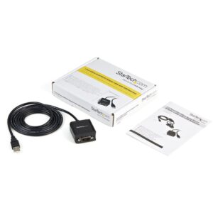 StarTech.com Cable 1,8m USB a Puerto Serie Serial RS232 DB9 con Retención del Puerto de Asignación COM