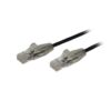 StarTech.com Cable Cat6 de 3m - Delgado - con Conectores RJ45 sin Enganches - Negro