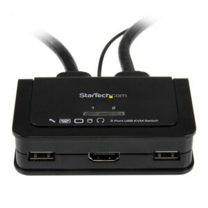 StarTech.com Conmutador Switch KVM 2 puertos HDMI USB Audio con Cables Integrados - 1080p StarTech.com Conmutador Switch KVM 2 puertos HDMI USB Audio con Cables Integrados - 1080p