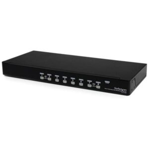 StarTech.com Conmutador Switch KVM 8 Puertos de Vídeo VGA HD15 USB 2.0 USB A - 1U Rack Estante