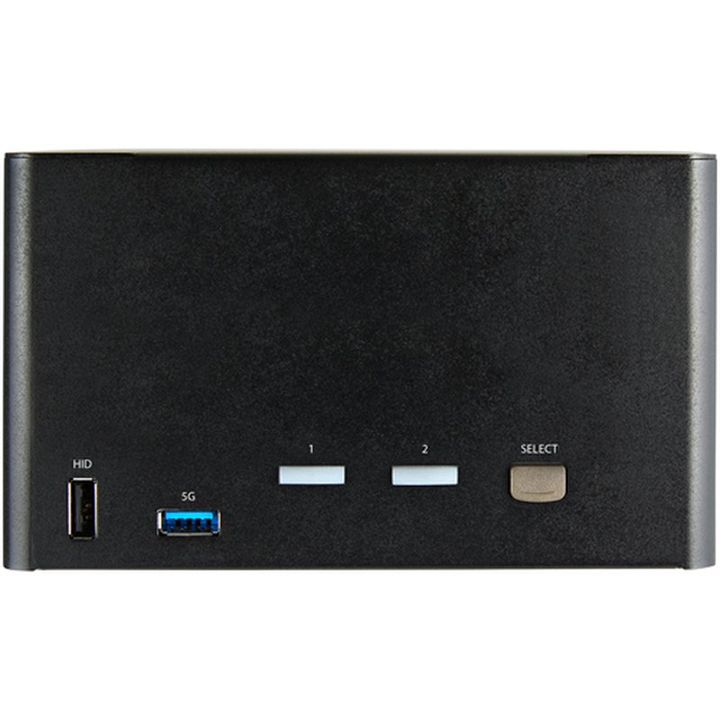 StarTech.com Switch Conmutador KVM de 2 Puertos DisplayPort 1.2 para 4 Monitores - DP HDR UHD 4K de 60Hz - Hub Ladrón de 2 Puertos USB 3.0 (5Gbps) - 4 Puertos USB 2.0 HID - Audio - Hotkeys - Imagen 3
