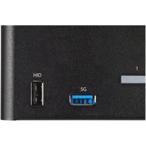 StarTech.com Switch Conmutador KVM de 2 Puertos DisplayPort 1.2 para 4 Monitores - DP HDR UHD 4K de 60Hz - Hub Ladrón de 2 Puertos USB 3.0 (5Gbps) - 4 Puertos USB 2.0 HID - Audio - Hotkeys