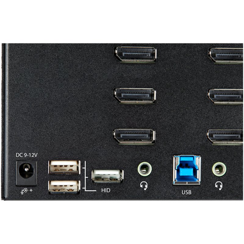 StarTech.com Switch Conmutador KVM de 2 Puertos DisplayPort 1.2 para 4 Monitores - DP HDR UHD 4K de 60Hz - Hub Ladrón de 2 Puertos USB 3.0 (5Gbps) - 4 Puertos USB 2.0 HID - Audio - Hotkeys - Imagen 7