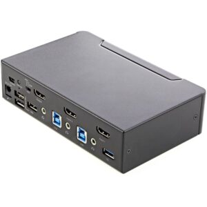StarTech.com Switch Conmutador KVM de 2 Puertos HDMI 2.0 4K para 1 Monitor - Vídeo de 4K y 60Hz Ultra HD - HDR - Hub Ladrón USB 3.0 de 2 Puertos y 4 Puertos USB 2.0 HID - Audio - HotKey - TAA StarTech.com Switch Conmutador KVM de 2 Puertos HDMI 2.0 4K para 1 Monitor - Vídeo de 4K y 60Hz Ultra HD - HDR - Hub Ladrón USB 3.0 de 2 Puertos y 4 Puertos USB 2.0 HID - Audio - HotKey - TAA