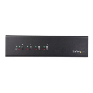 StarTech.com Switch Conmutador KVM de 4 Puertos DVI con Enlace Doble y Vídeo Doble - 4K 60Hz - KVM que Cumple con TAA StarTech.com Switch Conmutador KVM de 4 Puertos DVI con Enlace Doble y Vídeo Doble - 4K 60Hz - KVM que Cumple con TAA