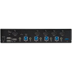 StarTech.com Switch Conmutador KVM de 4 Puertos HDMI 2.0 4K para 1 Monitor - Vídeo de 4K y 60Hz Ultra HD - HDR - Hub Ladrón USB 3.0 de 2 Puertos y 4 Puertos USB 2.0 HID - Audio - HotKey - TAA StarTech.com Switch Conmutador KVM de 4 Puertos HDMI 2.0 4K para 1 Monitor - Vídeo de 4K y 60Hz Ultra HD - HDR - Hub Ladrón USB 3.0 de 2 Puertos y 4 Puertos USB 2.0 HID - Audio - HotKey - TAA