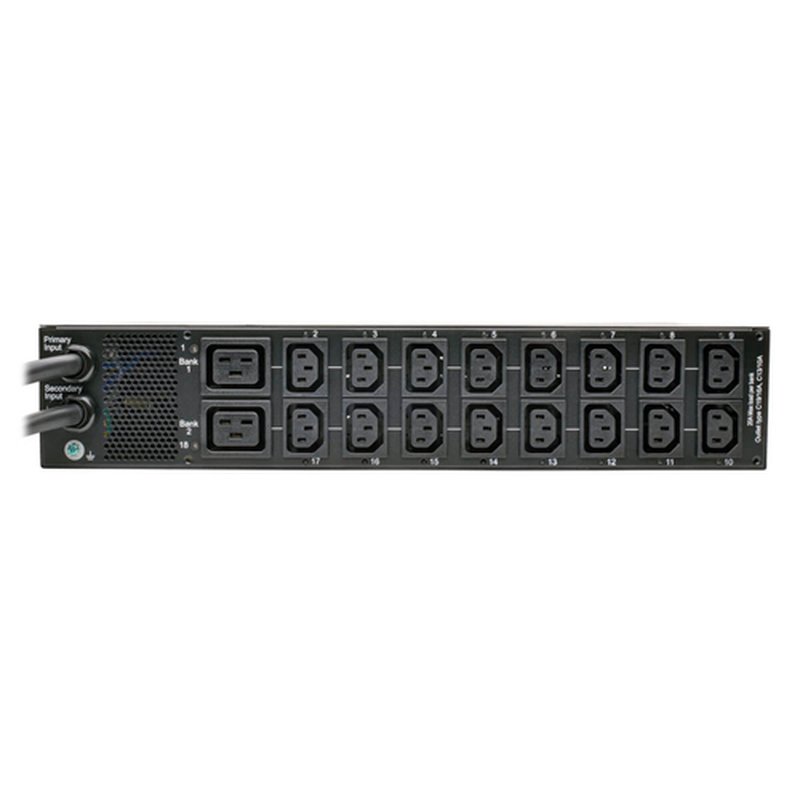 Tripp Lite ATS / PDU Monofásico Controlable de 7.4kW, Compatible con el TAA, Tomacorrientes de 230V (16 C13 y 2 C19), 2 Cables IEC-309 32A Azul, 2U para instalación en rack - Imagen 3