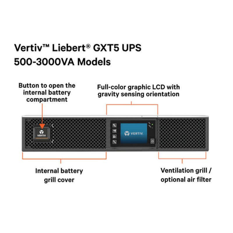 Vertiv Liebert SAI GXT5 – 3000 VA/3000 W 230 V | Online rack/torre Energy Star - Imagen 7