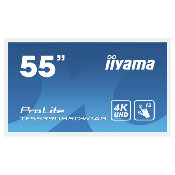 iiyama ProLite TF5539UHSC-W1AG pantalla para PC 139,7 cm (55") 3840 x 2160 Pixeles 4K Ultra HD LED Pantalla táctil Multi-usuario Blanco