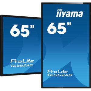 iiyama T6562AS-B1 pantalla de señalización Panel plano interactivo 163,8 cm (64.5") IPS 500 cd / m² 4K Ultra HD Negro Pantalla táctil Procesador incorporado Android 8.0 24/7