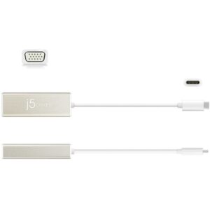 j5create JCA111 Adaptador gráfico USB 1920 x 1080 Pixeles Aluminio, Blanco