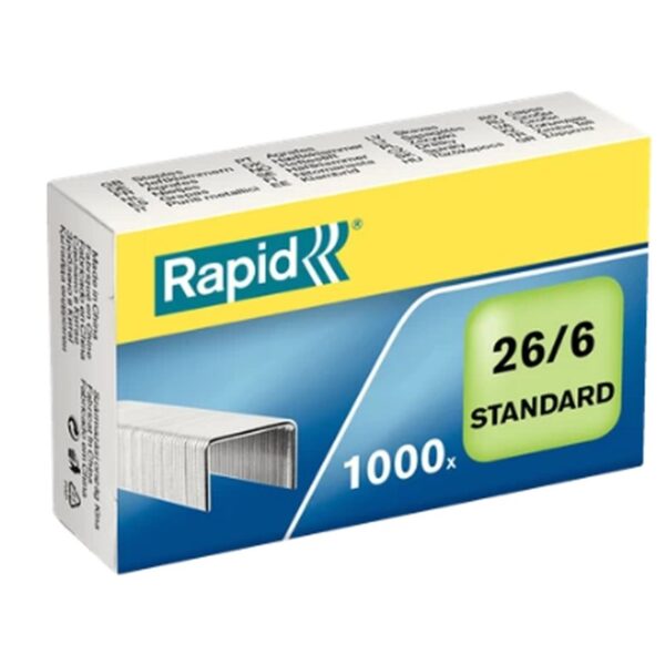 GRAPAS RAPID 26/6 MM GALVANIZADA