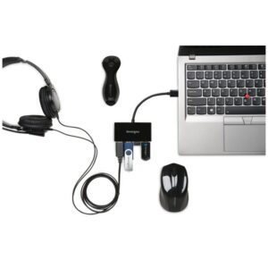 Kensington Hub USB 3.0 de cuatro puertos UH4000: negro