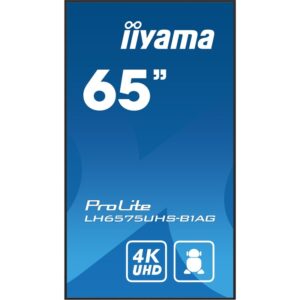 iiyama ProLite Pantalla plana para señalización digital 163,8 cm (64.5") LCD Wifi 500 cd / m² 4K Ultra HD Negro Procesador incorporado Android 11 24/7