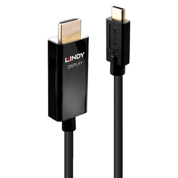 Lindy 43293 adaptador de cable de vídeo 3 m USB Tipo C HDMI tipo A (Estándar) Negro