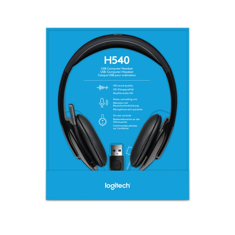 Logitech H540 USB Computer Headset Auriculares Alámbrico Diadema Oficina/Centro de llamadas USB tipo A Negro - Imagen 15