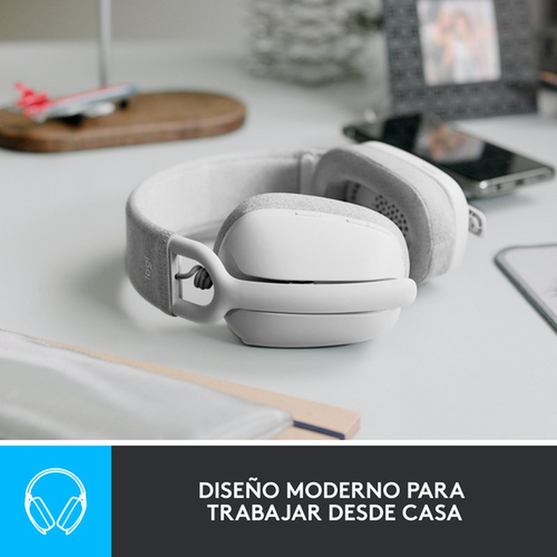 Logitech Zone Vibe 100 Auriculares Inalámbrico Diadema Llamadas/Música Bluetooth Blanco - Imagen 2