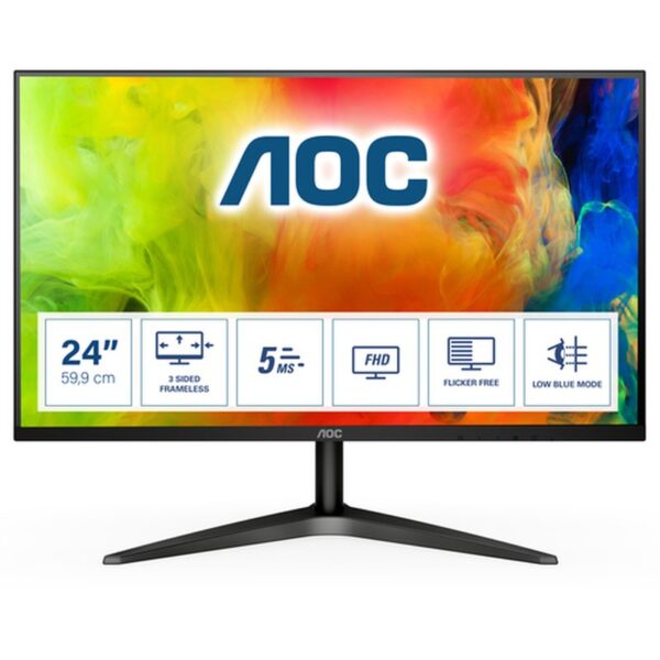 Reacondicionado | AOC B1 24B1H pantalla para PC 59,9 cm (23.6") 1920 x 1080 Pixeles Full HD LED Negro