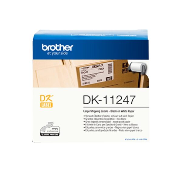 Reacondicionado | Brother DK-11247 cinta para impresora de etiquetas Negro sobre blanco