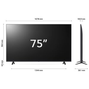 Alternative view of Reacondicionado | LG UHD 75UR78006LK 190,5 cm (75") 4K Ultra HD Smart TV Wifi Negro