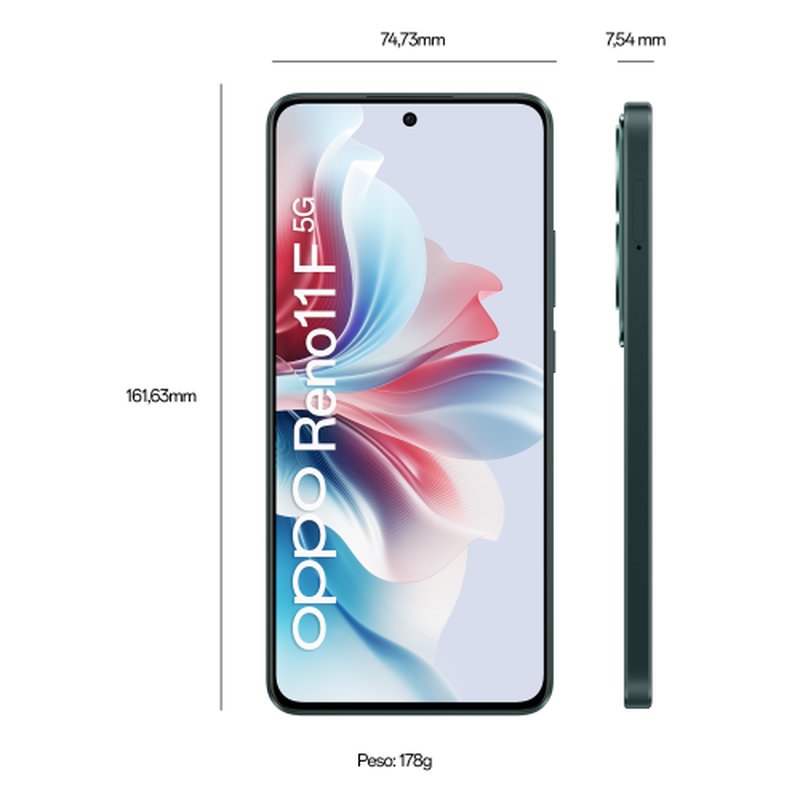 SMARTPHONE OPPO RENO 11 F 6.7" OC 8GB 256GB 5G ANDROID 14 PALM GREEN - Imagen 3